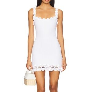 Majorelle Zahra Hand Crochet Rosette Mini Dress